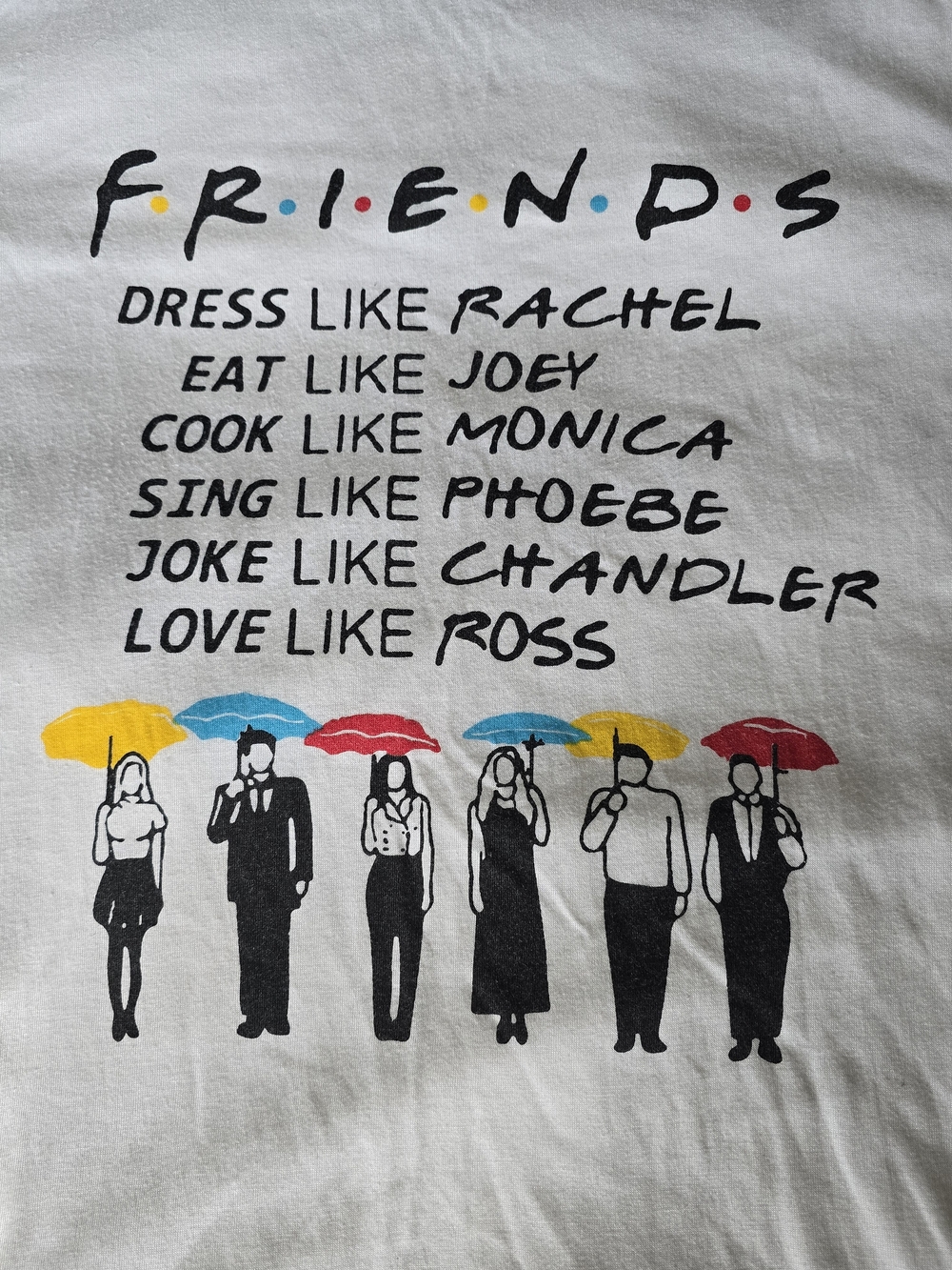 FRIENDS Graphic Tee with Colorful Umbrellas 3/$20 - Picture 2 of 4